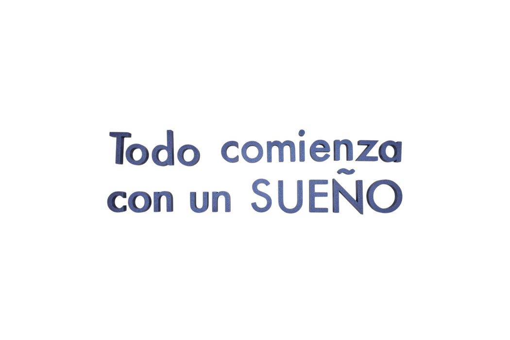 Pack de Letras "Todo comienza con un SUEÑO" en 3D