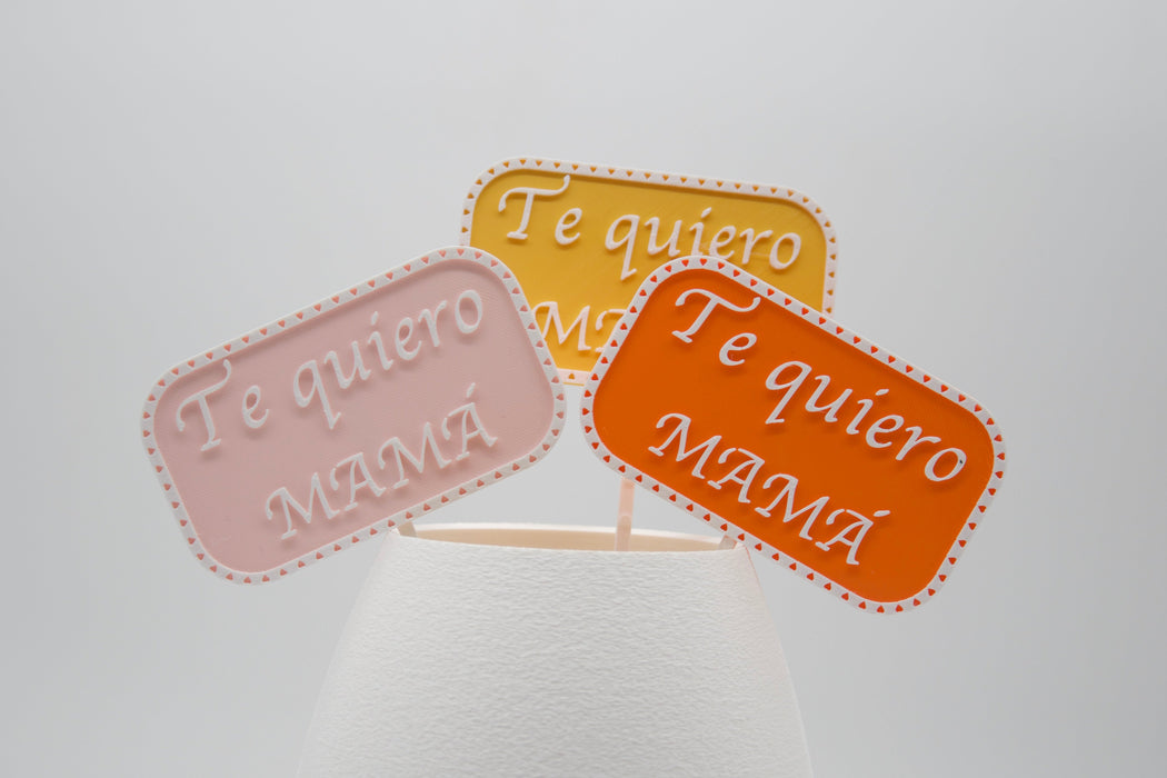Picks "Te Quiero Mamá" (Pack de 3 unidades)