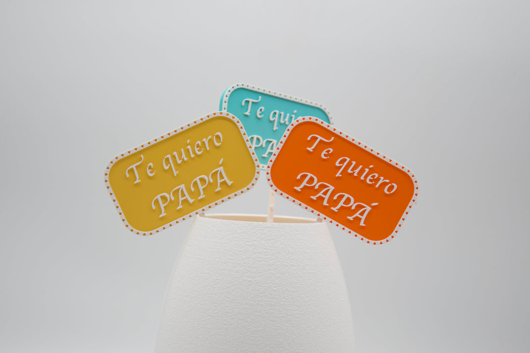 Picks "Te Quiero Papá" (Pack de 3 unidades)
