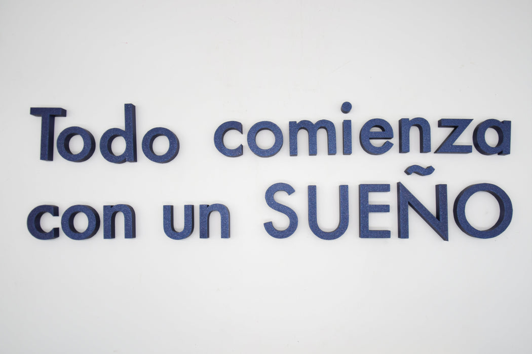 Pack de Letras "Todo comienza con un SUEÑO" en 3D