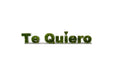 Figura decorativa en 3D con la frase Te Quiero rellena de musgo verde natural preservado
