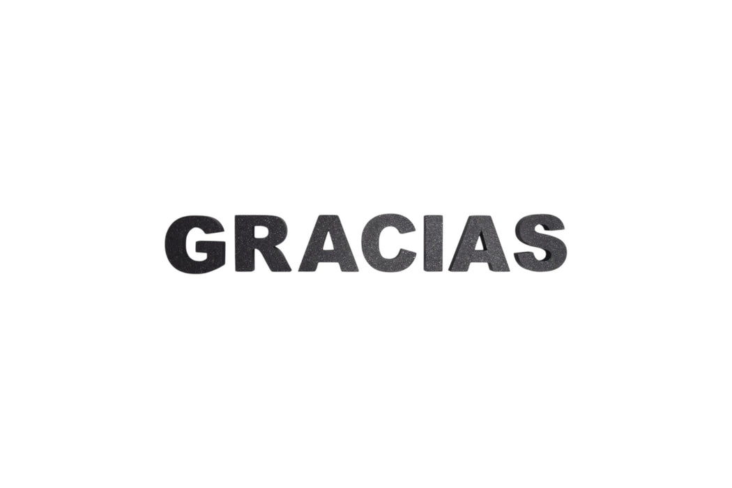 Pack de Letras Separadas "GRACIAS" en 3D con Diseño Elegante - Ideal para Decoración y Eventos