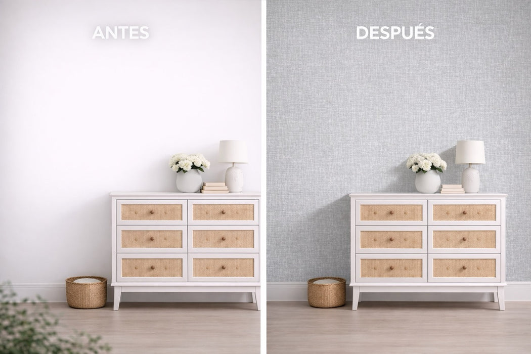 Papel pintado textura gris suave