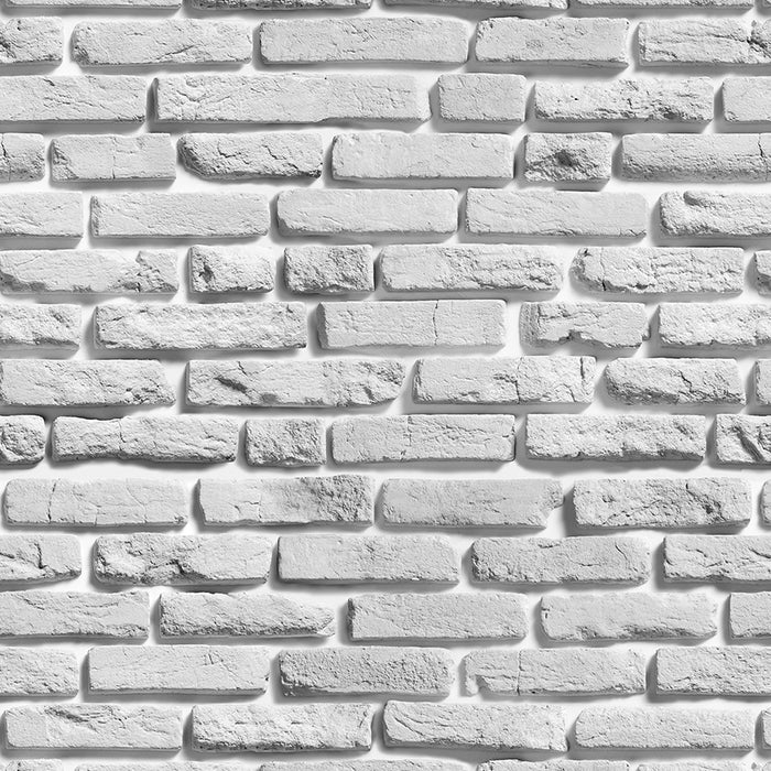 Papel pintado ladrillo blanco textura