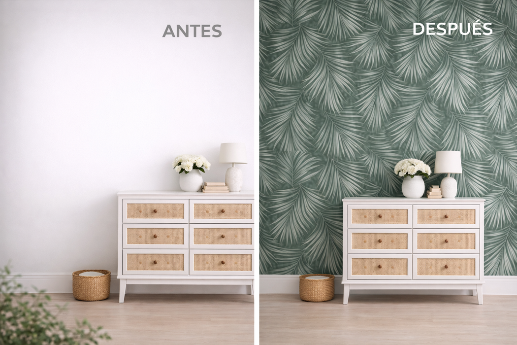 Papel pintado de Hojas Minimalistas