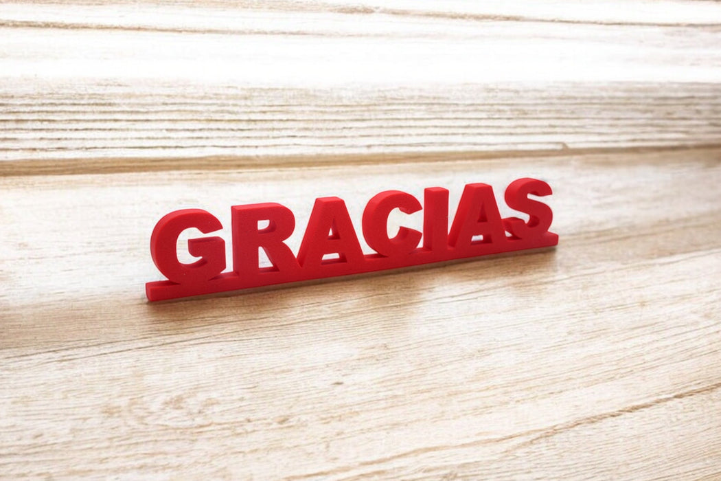 Pack de Letras "GRACIAS" en 3D