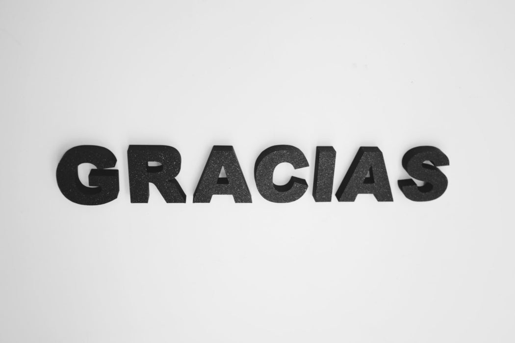 Pack de Letras Separadas "GRACIAS" en 3D con Diseño Elegante - Ideal para Decoración y Eventos
