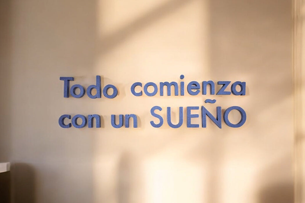 Pack de Letras "Todo comienza con un SUEÑO" en 3D