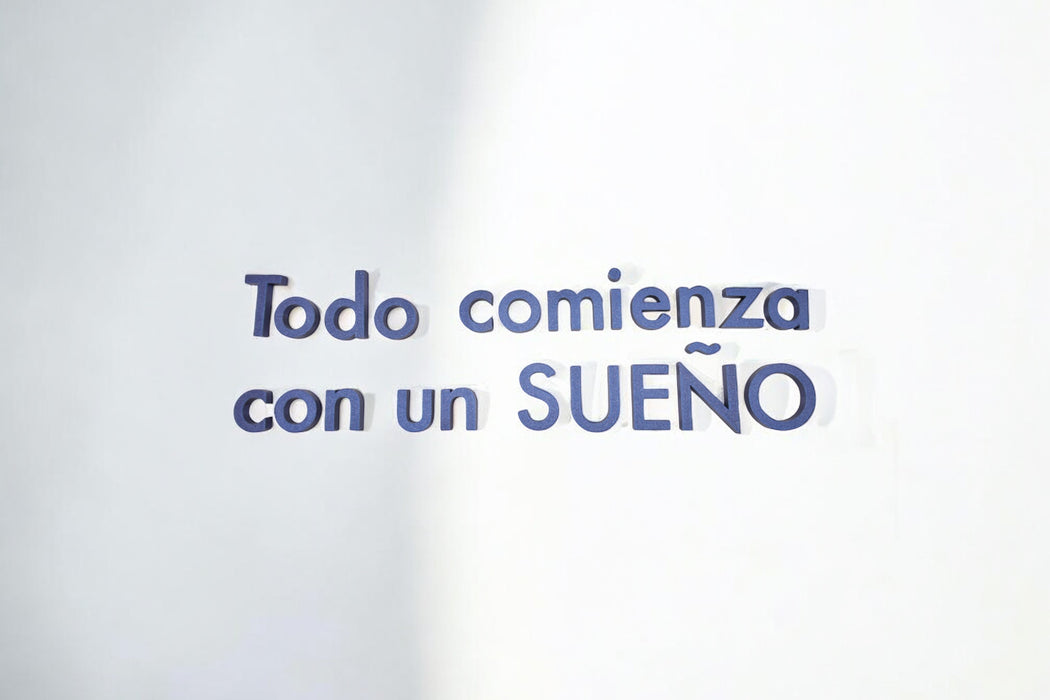 Pack de Letras "Todo comienza con un SUEÑO" en 3D