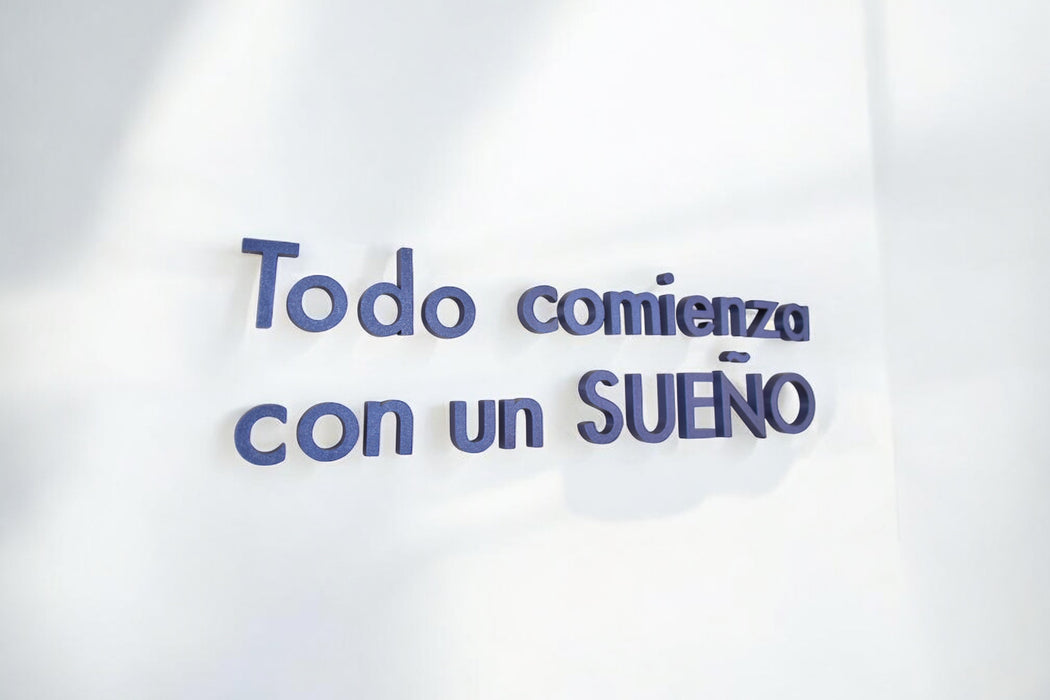 Pack de Letras "Todo comienza con un SUEÑO" en 3D