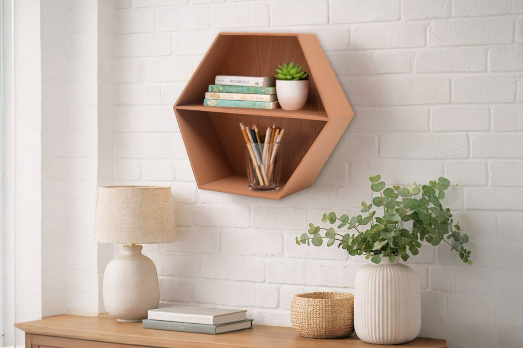 Estante Hexagonal con Relieve