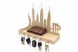 organizador llaves pared con skyline urbano