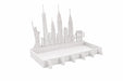 organizador llaves pared con skyline urbano