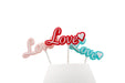 Pack de 3 picks decorativos Love impresos en 3D para plantas y arreglos decorativos