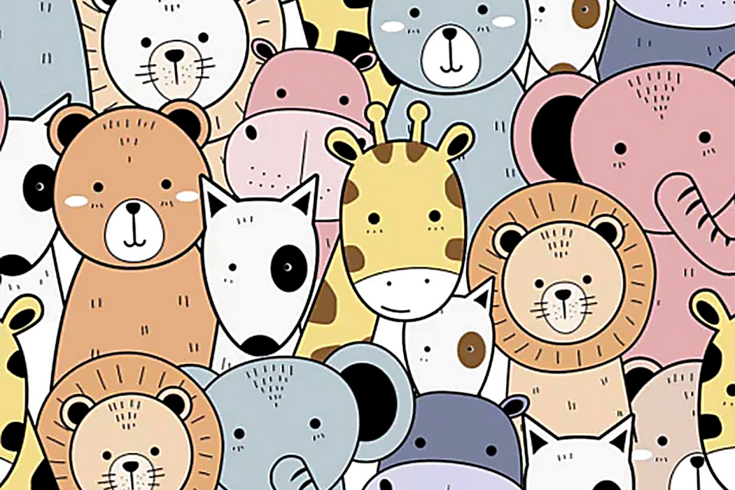Papel pintado infantil de animales