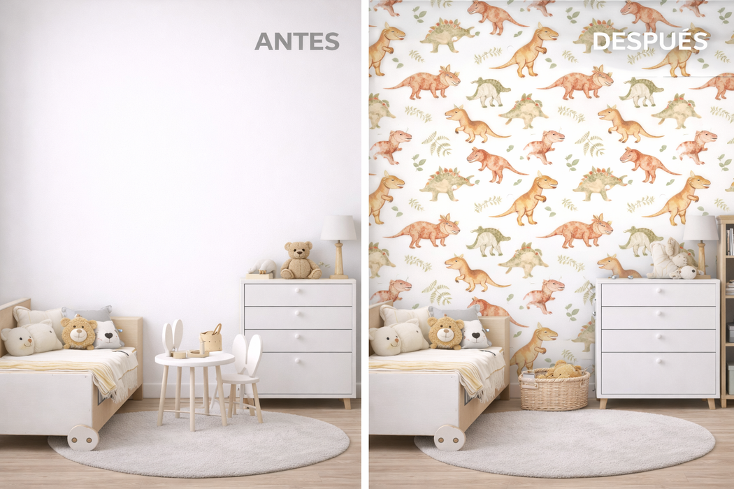 Papel pintado infantil de dinosaurios