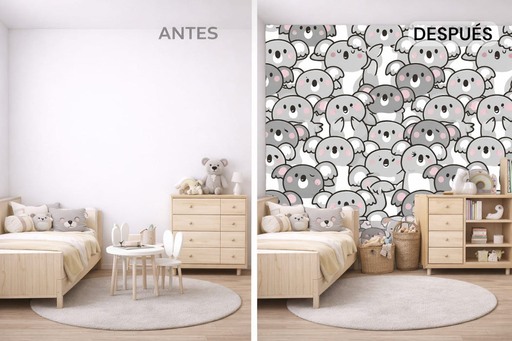 Papel pintado infantil de koalas