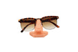 Soporte para gafas en forma de nariz con gafas colocadas